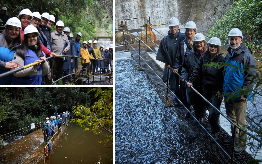Autoridades y líderes locales conocieron nuestra planta Llancahue en el Mes del Agua